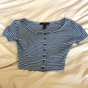 F21 Stripped crop top